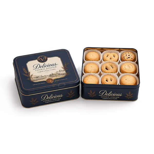 custom Printed cookie tin boxes